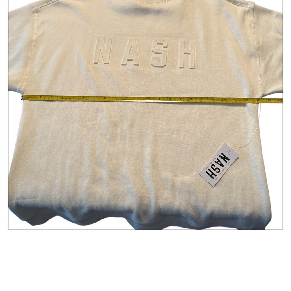 Nash The Nash Collection Iconic Crewneck Sweatshirt Jet Stream Cream SizeM/L NWT - Picture 9 of 13